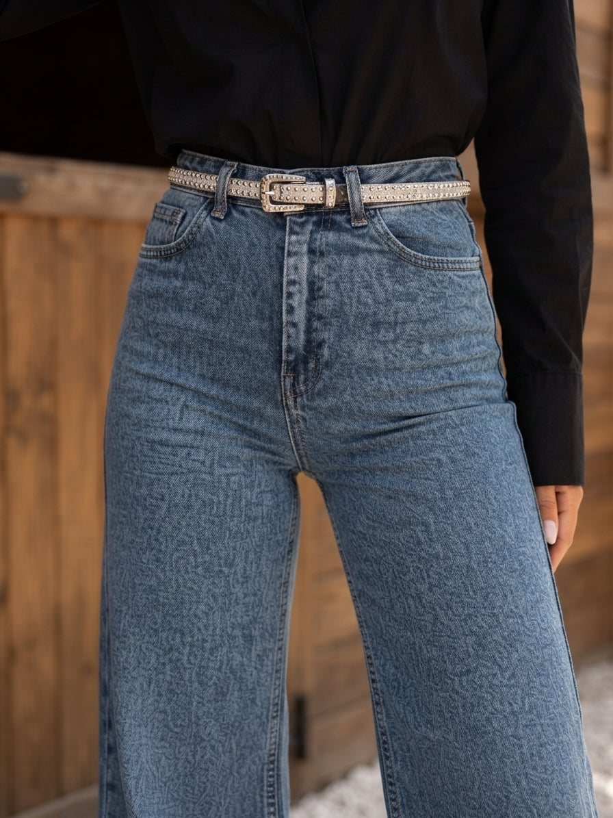 High-Waisted Bootcut Jeans