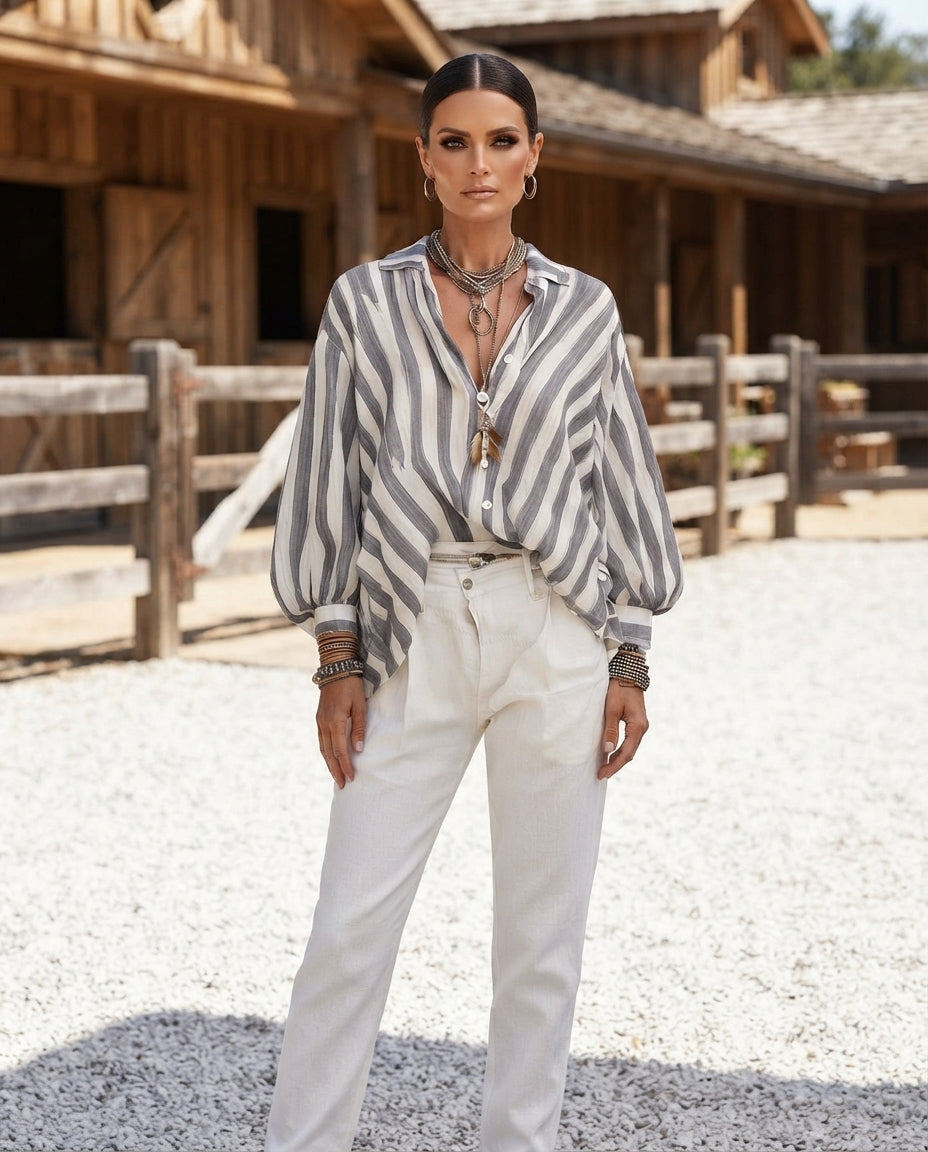 Striped Loose Fit Shirt