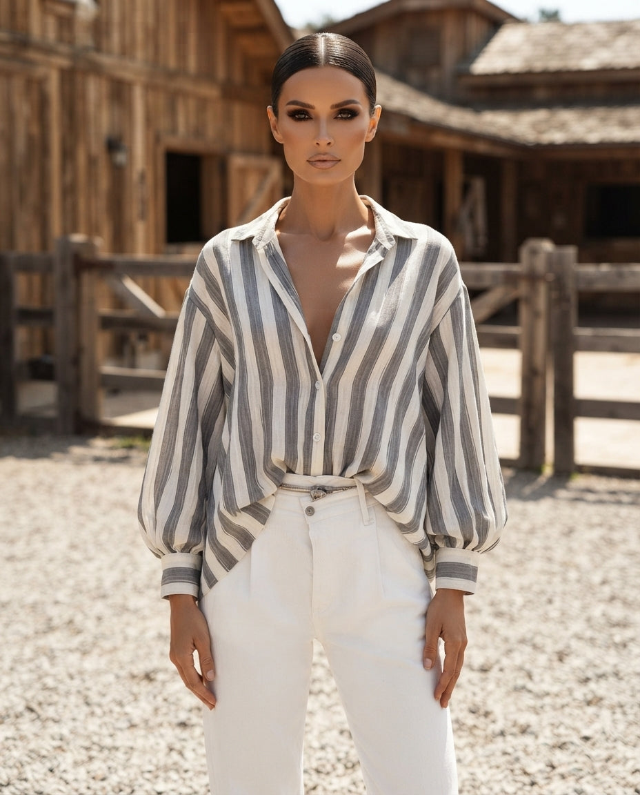 Striped Loose-Fit Shirt