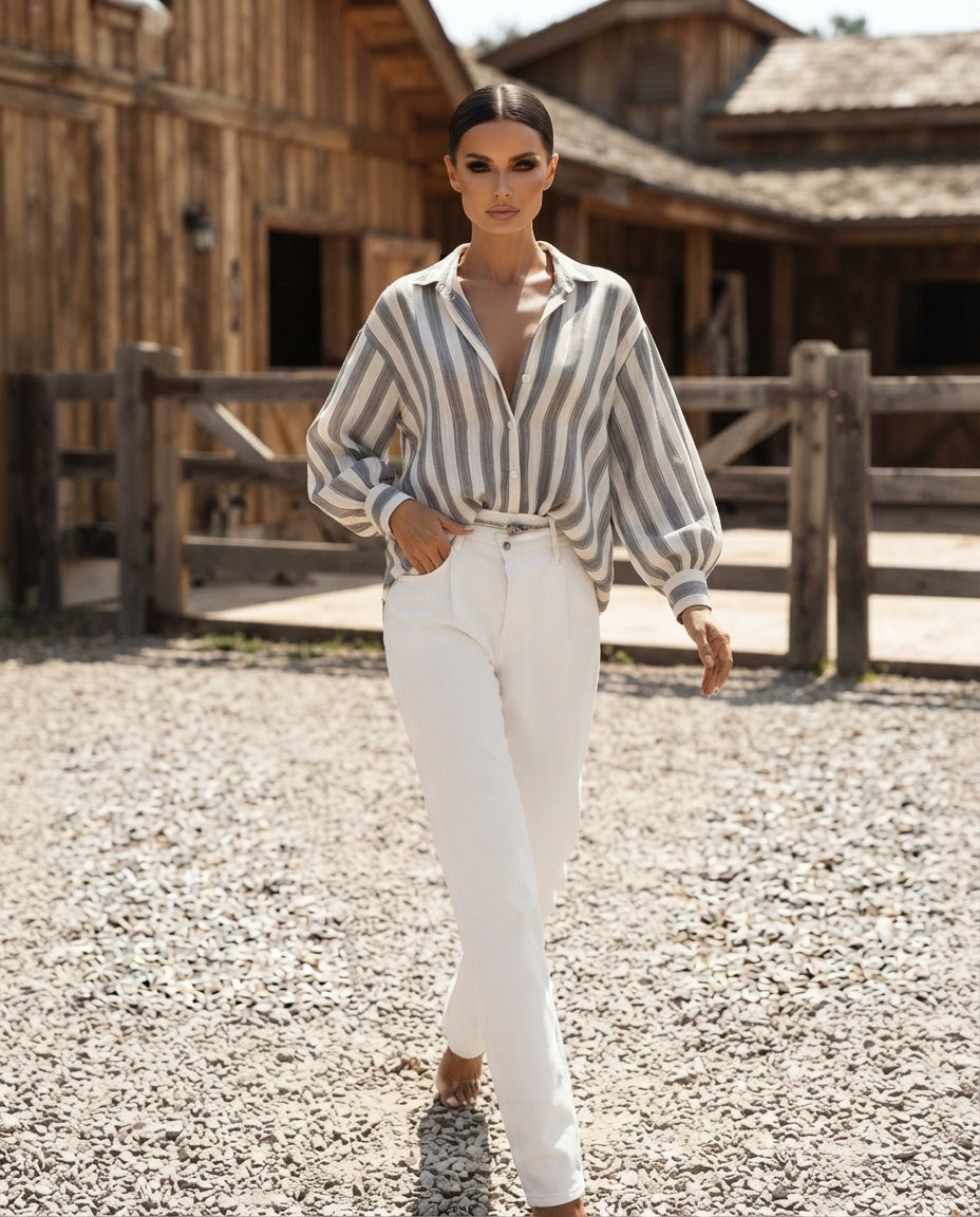Striped Loose Fit Shirt