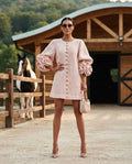 Textured Floral Mini Dress
