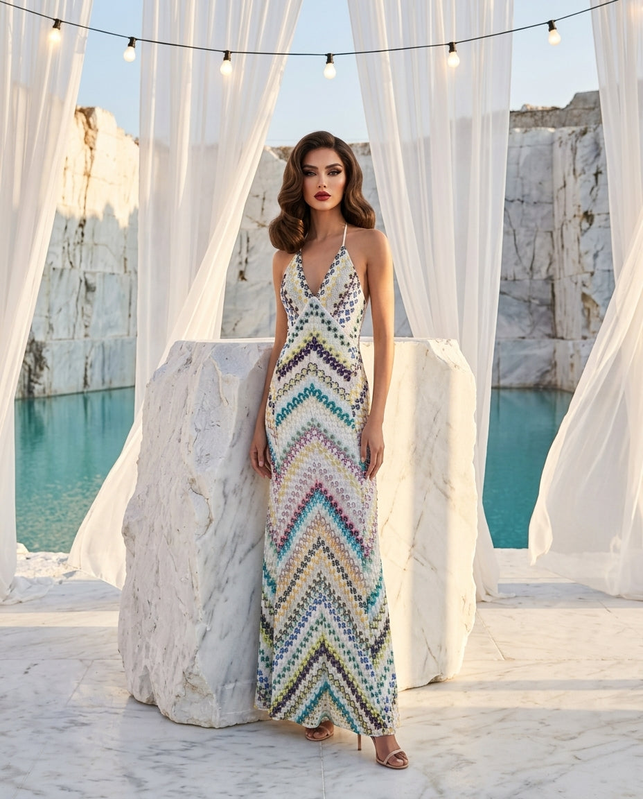 Backless Spaghetti Strap Maxi Dress
